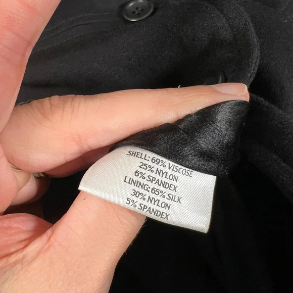 Eileen Fisher Ponte Knit Blazer Jacket Size XS Black Career Work Office Business - Picture 10 of 11